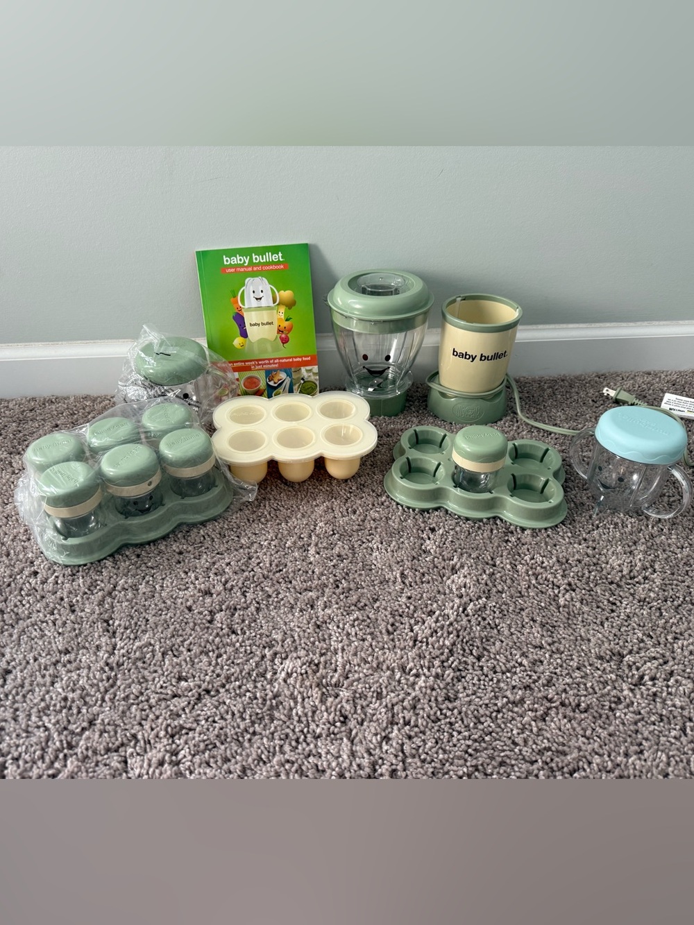 Baby Food Maker Set in Sage Green